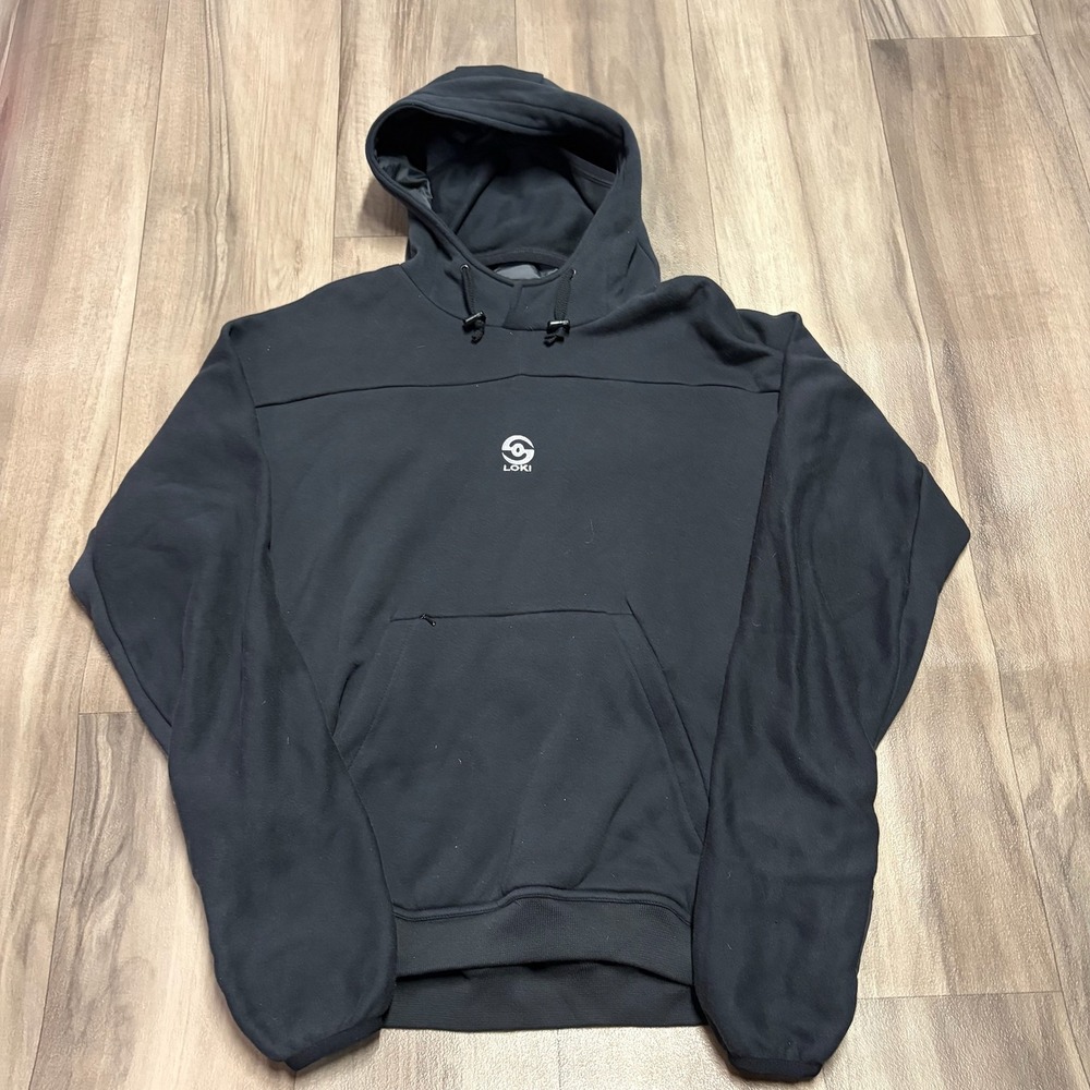 Loki Gear Men Black Pullover Hoodie Technical Techwear Sweatshirt Size M